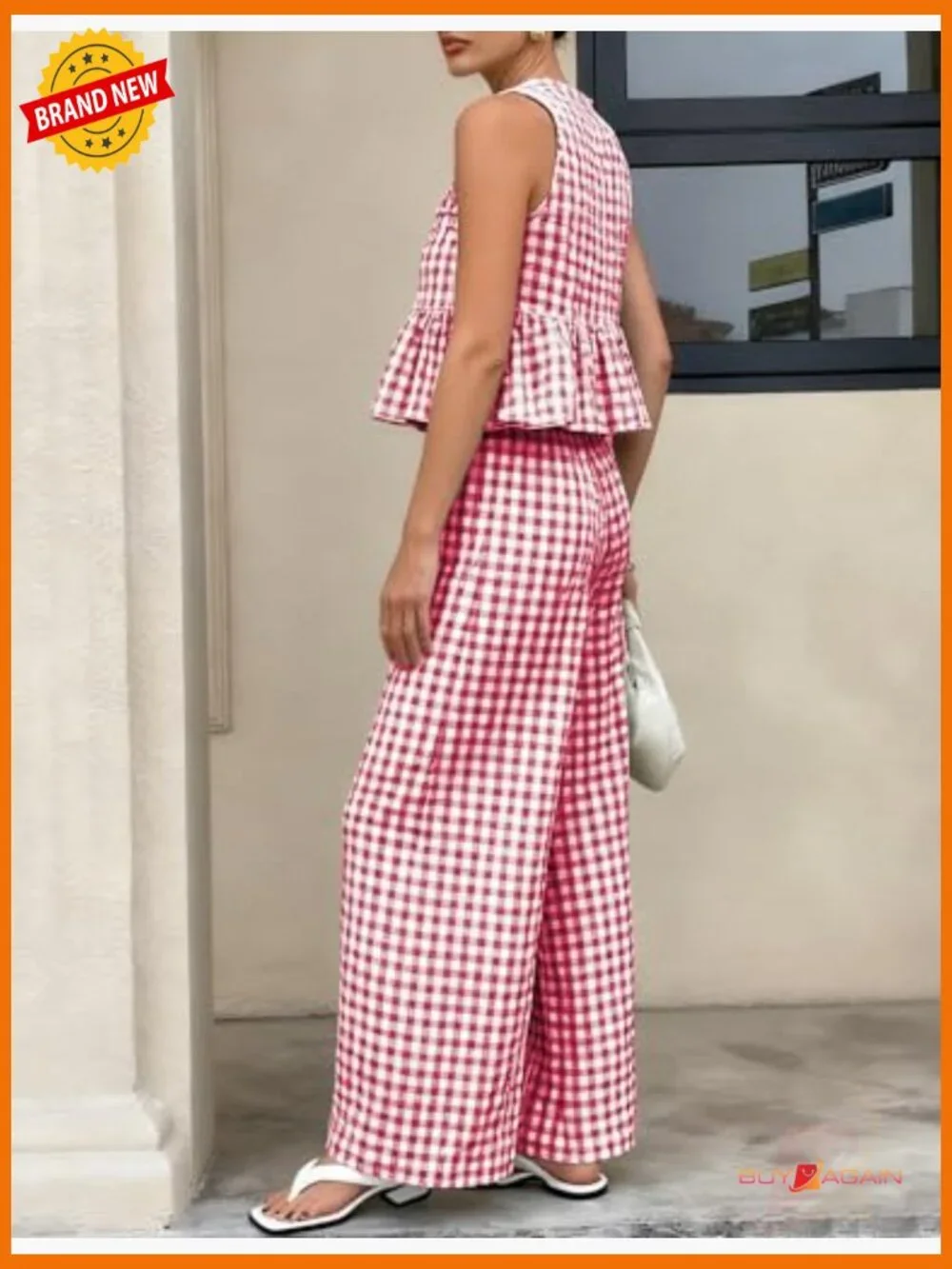 Women's 2 Piece Lounge Set Tank Top Wide Leg Pants Matching Set